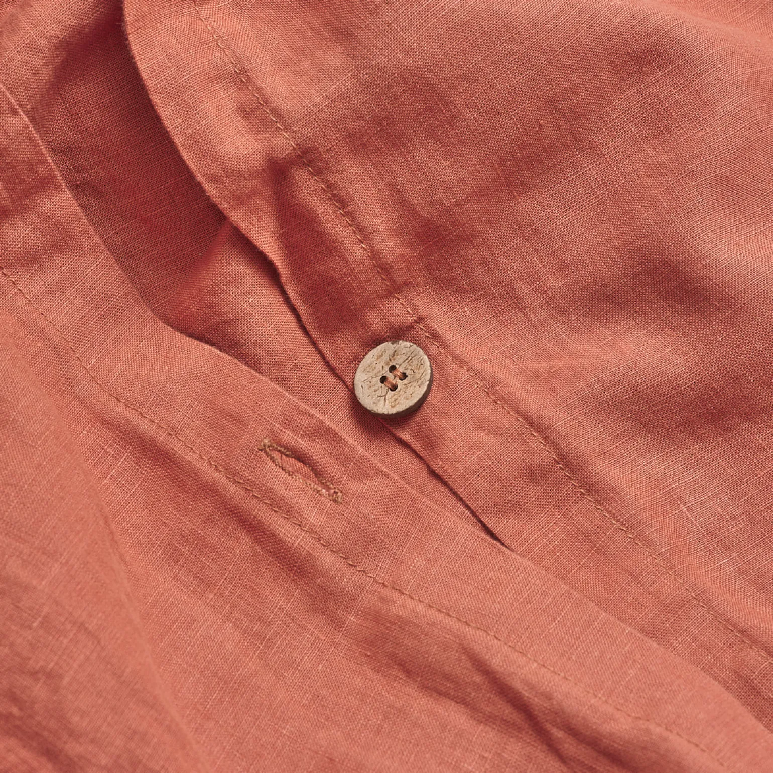 Burnt Orange 100% Linen Duvet Cover