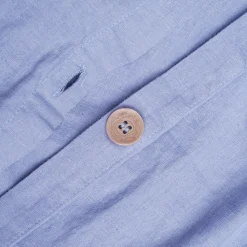 Celeste Blue Linen Blend Duvet Cover