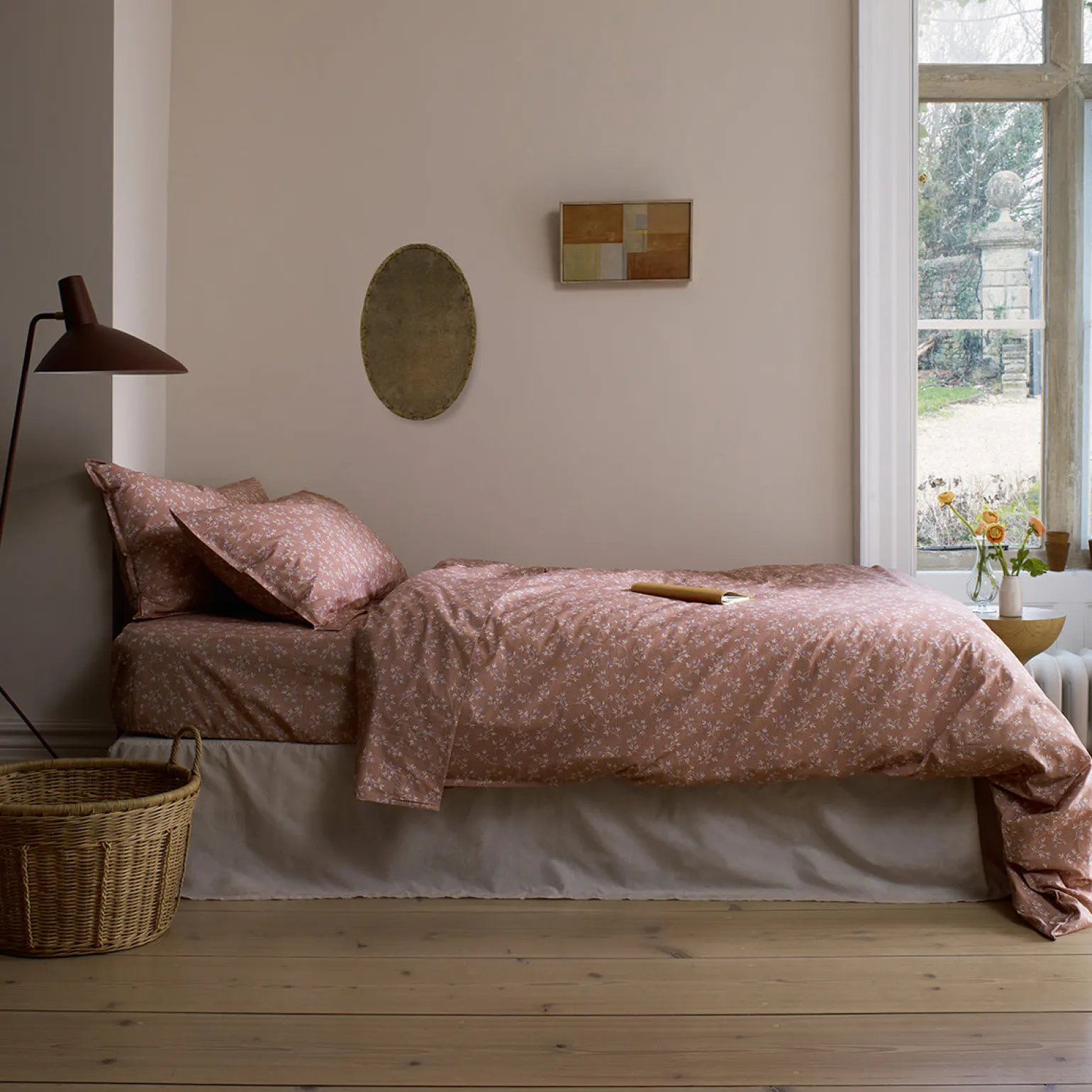 Chestnut Floral Cotton Duvet Cover