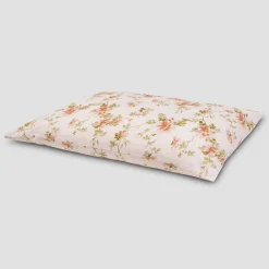 Cream Pastel Field Rose Linen Blend Pillowcases