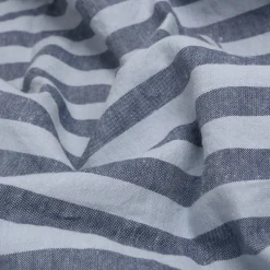 Dusty Blue Amberley Stripe Linen Blend Pillowcases (Pair)