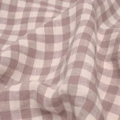 Elderberry Gingham Linen Blend Duvet Cover