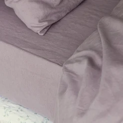 Elderberry Linen Blend Fitted Sheet