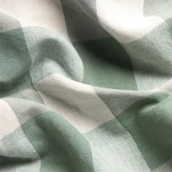 Elm Green Emsworth Plaid Linen Blend Duvet Cover