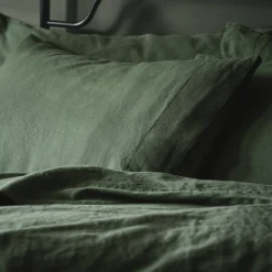 Elm Green Linen Blend Pillowcase (Pair)