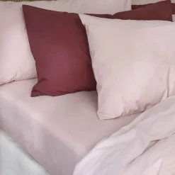 French Rose Washed Cotton Percale Pillowcases (Pair)