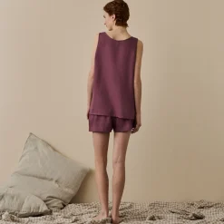 Fresh Fig Linen Tencel Cami Set