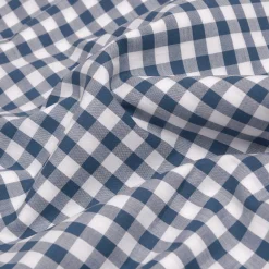 Indigo Small Gingham Cotton Pillowcases (Pair)