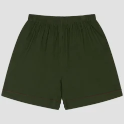 Men's Fern Green Linen Pajama Shorts