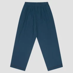 Men's Marine Blue Linen Pajama Pants