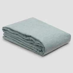 Mist Chambray Plain Linen Blend Duvet Cover
