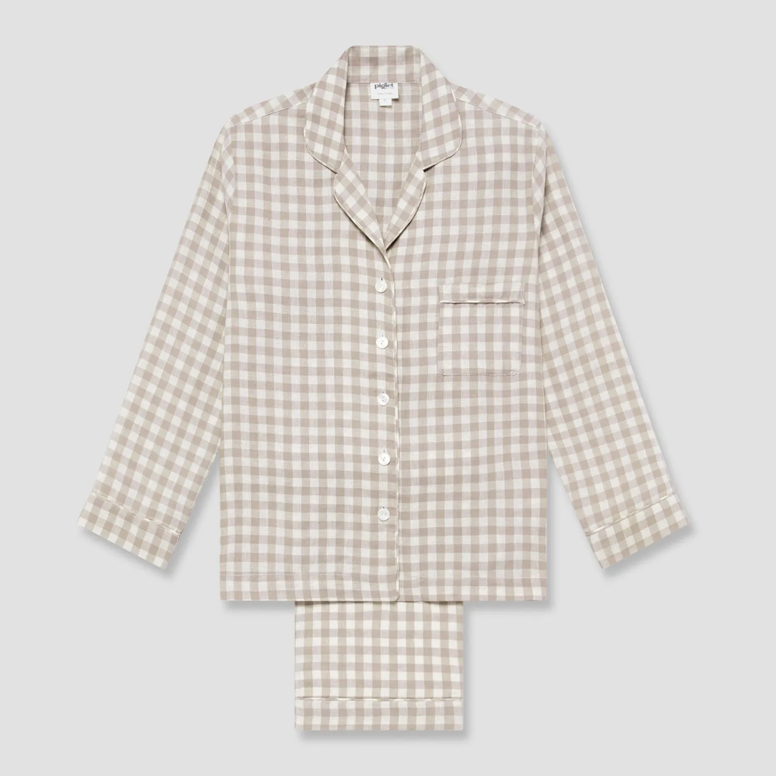 Mushroom Gingham Pajama Set