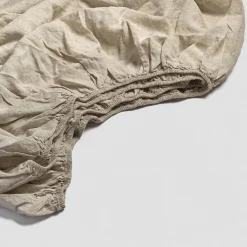 Oatmeal Linen Blend Fitted Sheet