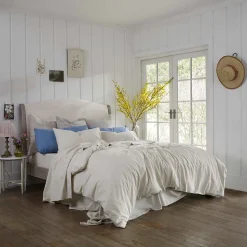 Parchment Washed Cotton Percale Pillowcases (Pair)