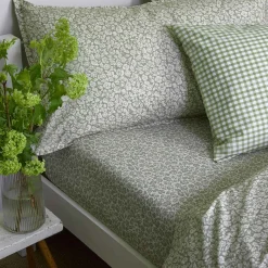 Pear Meadow Floral Cotton Fitted Sheet