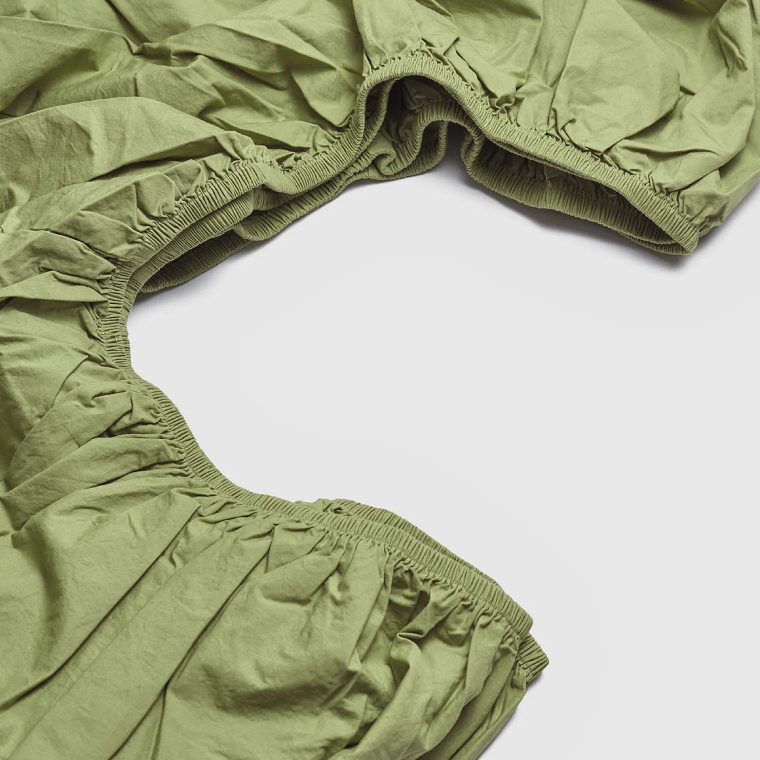 Pear Washed Cotton Percale Fitted Sheet