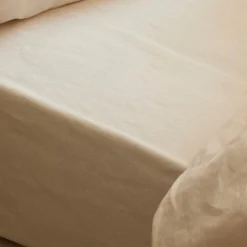 Pearl Linen Blend Fitted Sheet