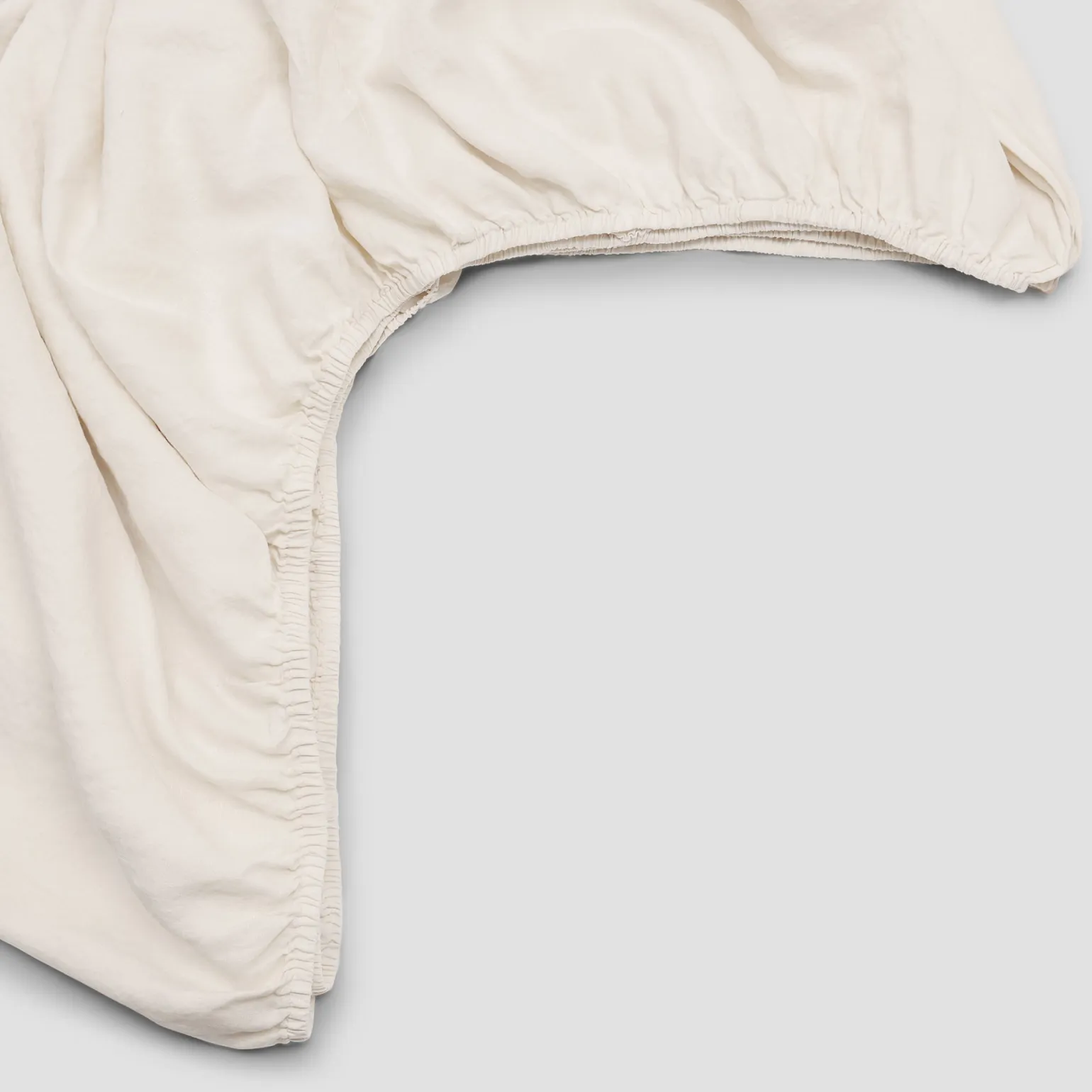Pearl Linen Blend Fitted Sheet