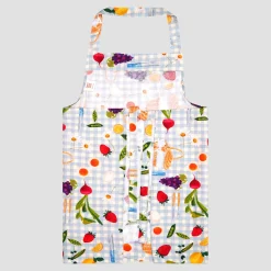 Picnic Alfresco Printed Linen Apron