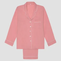 Pink Bloom Linen Pajama Set