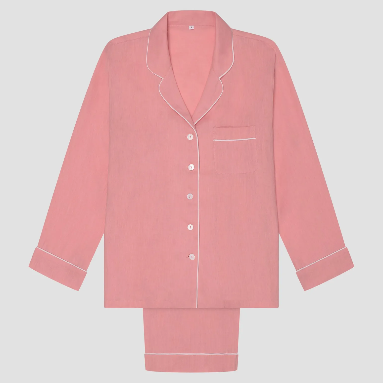 Pink Bloom Linen Pajama Set