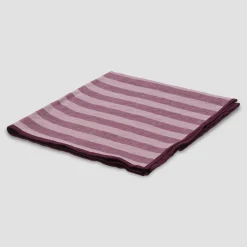 Plum Wine Amberley Stripe Linen Blend Napkins Set of 4