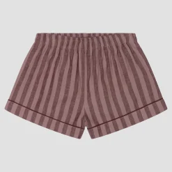 Port & Woodrose Striped Linen Pajama Shorts