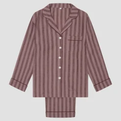 Port & Woodrose Striped Linen Pajama Set