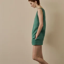 Tranquil Green Linen Tencel Cami Set